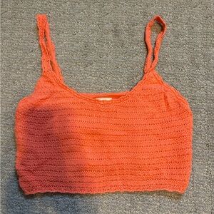 Aerie Crochet Orange Tank Top
